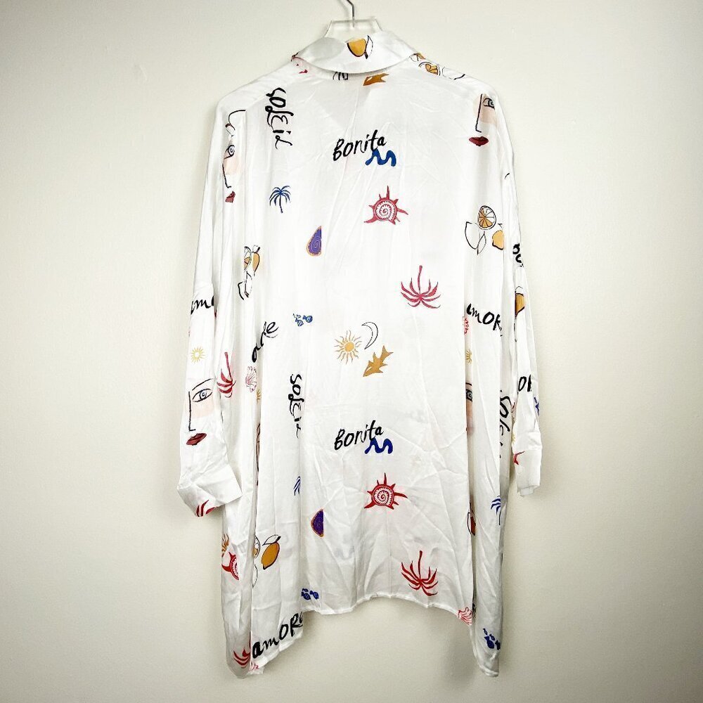 COREY LYNN CALTER | Long-Sleeve Printed Mini Shirt Dress from Anthropologie NWT - Picture 6 of 12